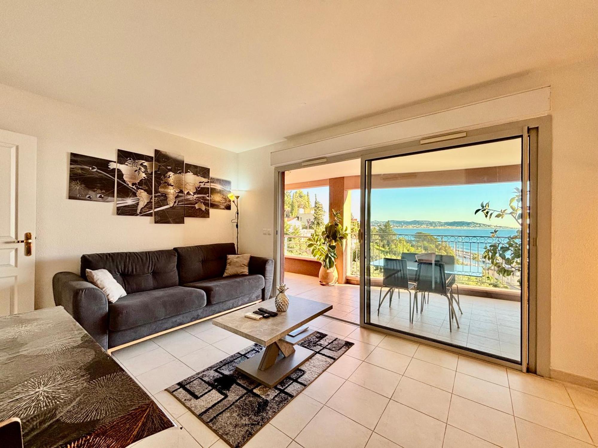 Апартаменты Superbe 3 Pieces Sur La Baie De Theoule Экстерьер фото